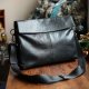 Men's Leather One Shoulder Crossbody Bag A4 File Bag Handheld Briefcase